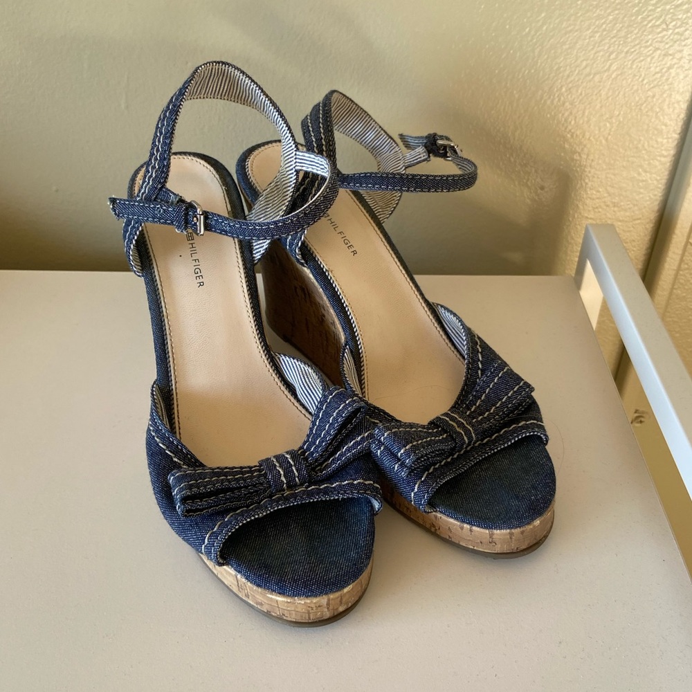 Blue Sandal Wedges